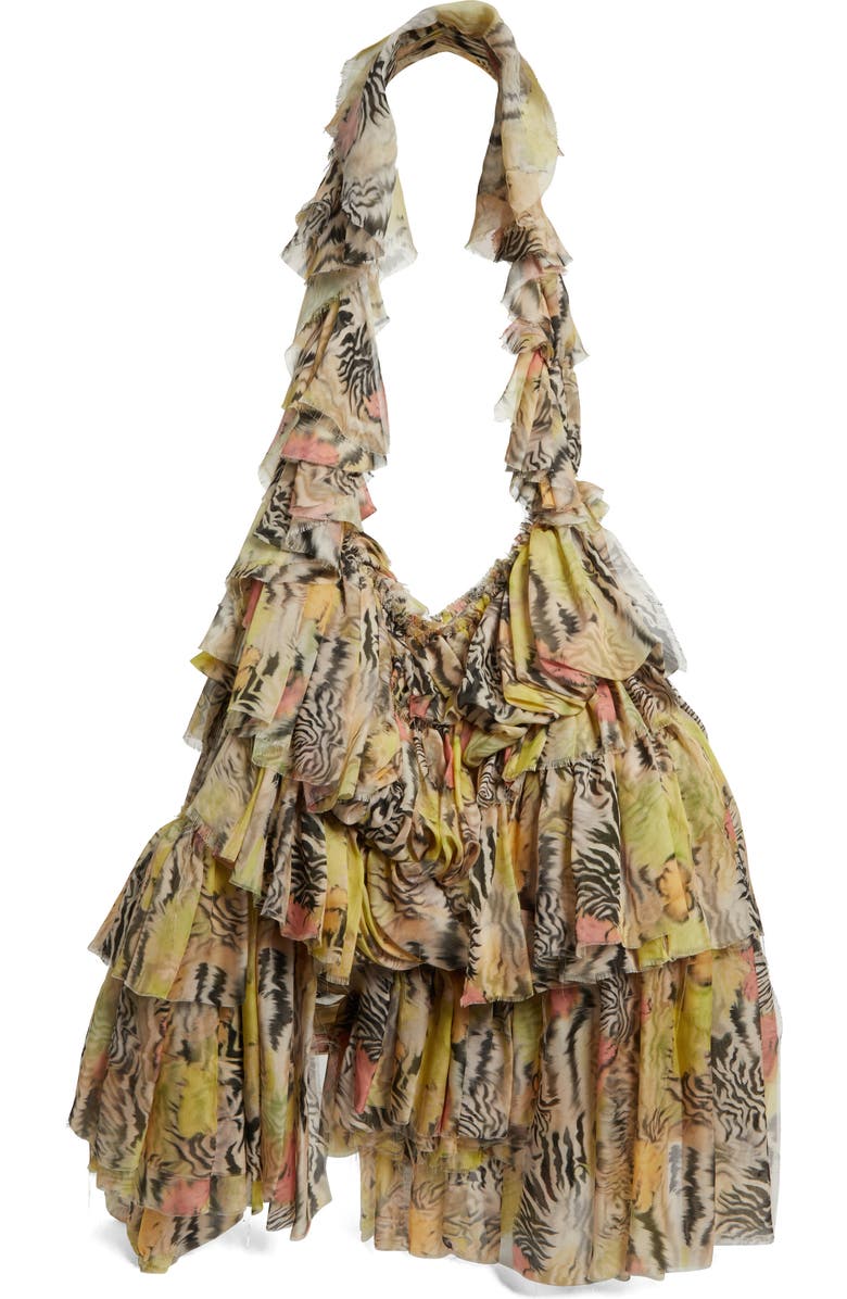 Collina Strada Zebra Floral Cloud Silk Crossbody Bag, Main, color,