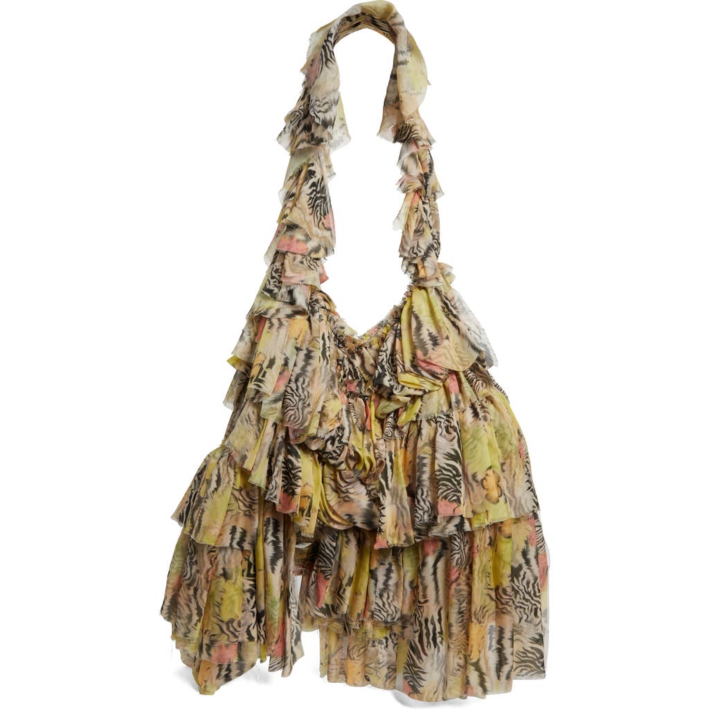 Collina Strada Zebra Floral Cloud Silk Crossbody Bag In Zebra Floral