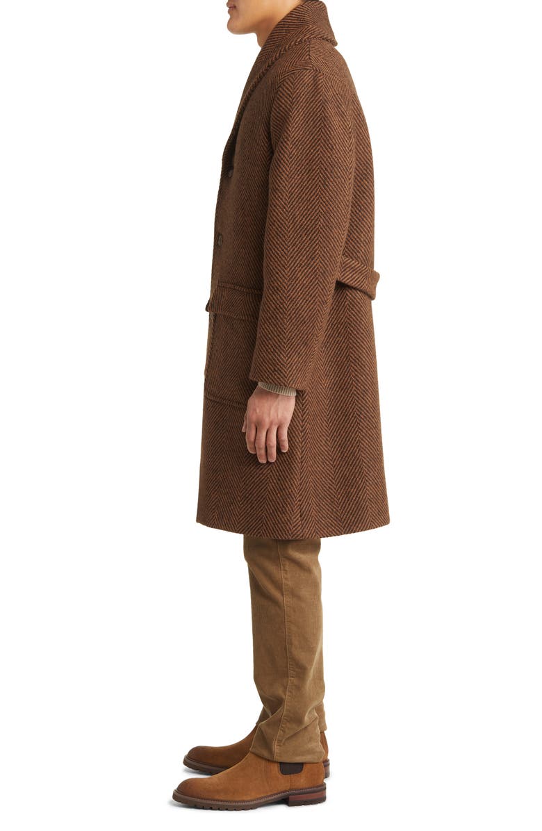 WYTHE Shawl Collar Wool Coat, Alternate, color, 