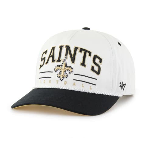 Men's '47 White/Black New Orleans Saints Roscoe Two-Toned Hitch Adjustable Hat