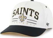 '47 Men's '47 White/Black New Orleans Saints Roscoe Two-Toned Hitch Adjustable Hat