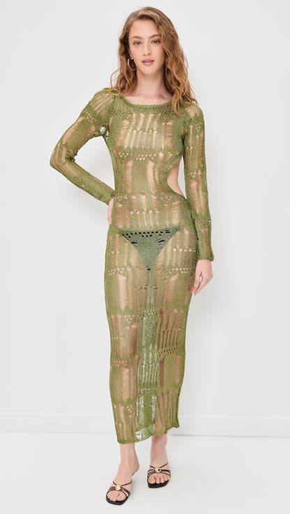 Moss Crochet Maxi Dress