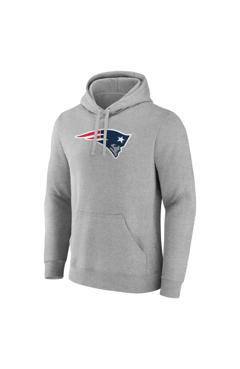 FANATICS Men's Fanatics Heather Gray New England Patriots Deliver Fleece Pullover Hoodie, Alternate, color, 