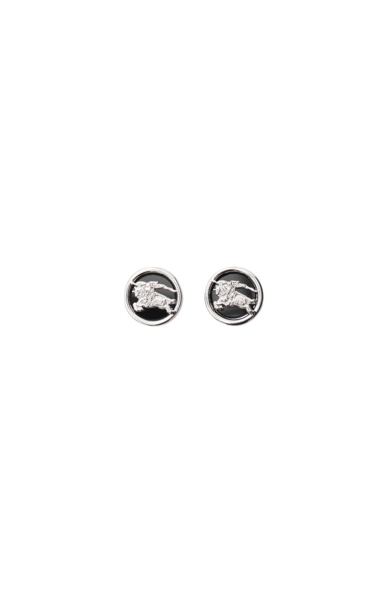 Burberry EKD Coin Earrings, Main, color, Silver/Black