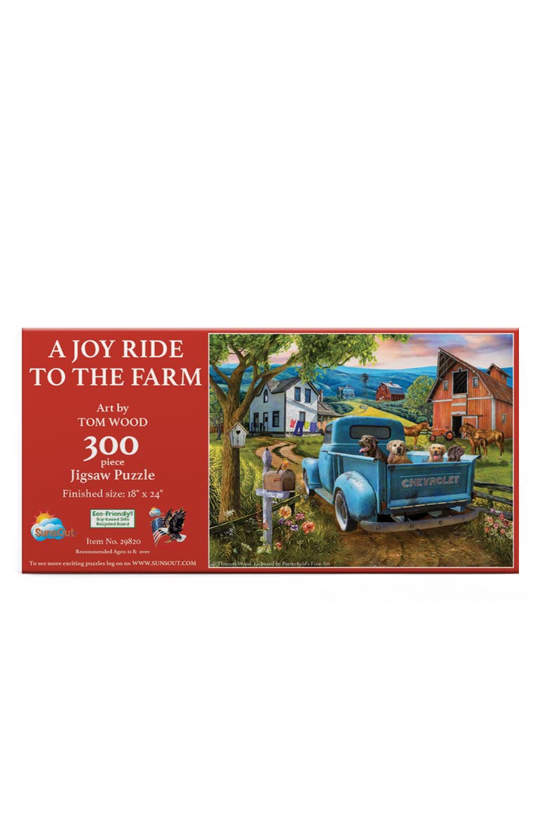 Sunsout A Joy Ride to the Farm 300 piece Jigsaw Puzzle for Adults, Alternate, color, Multicolor