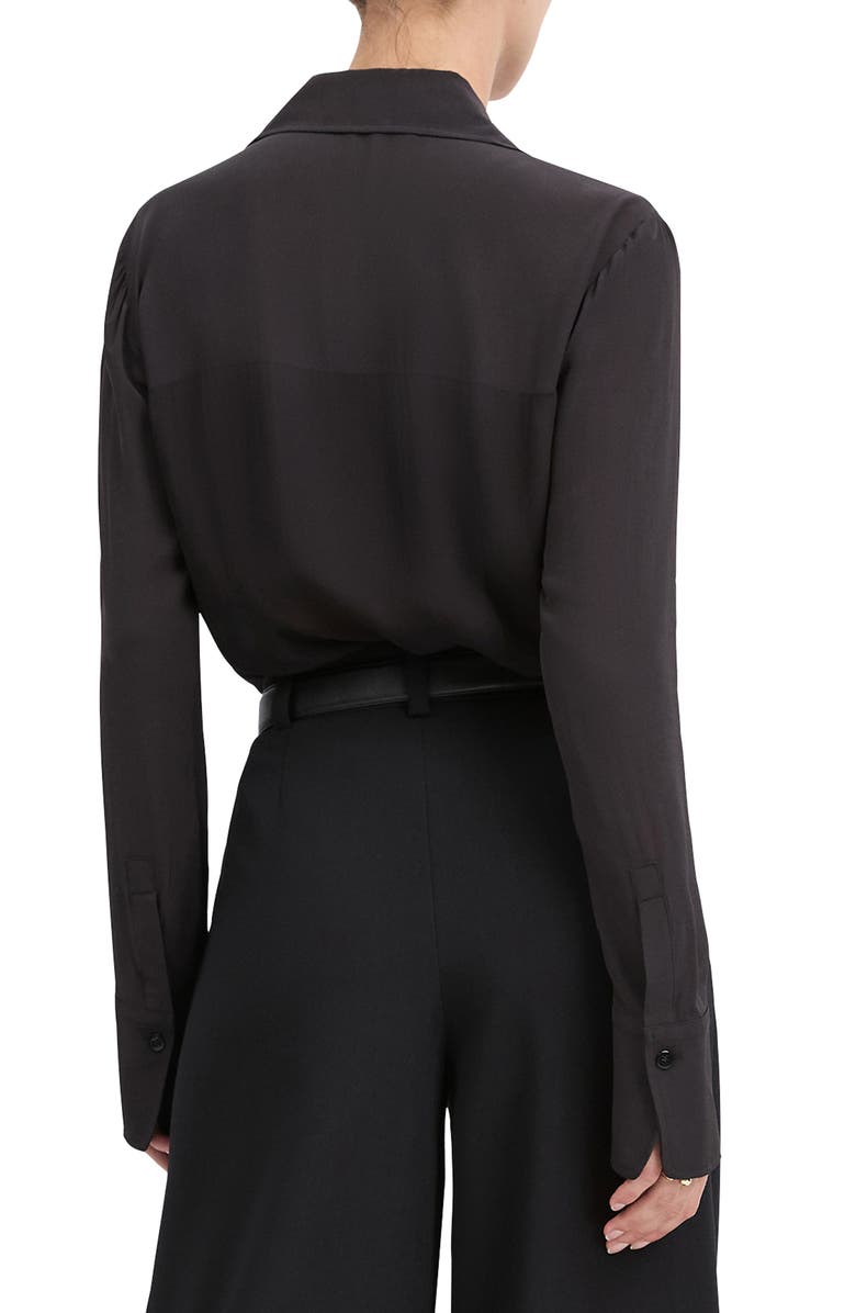 Favorite Daughter The Sheer Sophistication Button-Up Shirt, Alternate, color, Black