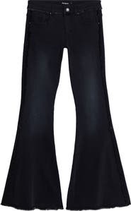 Desigual Frayed Low Rise Flare Jeans