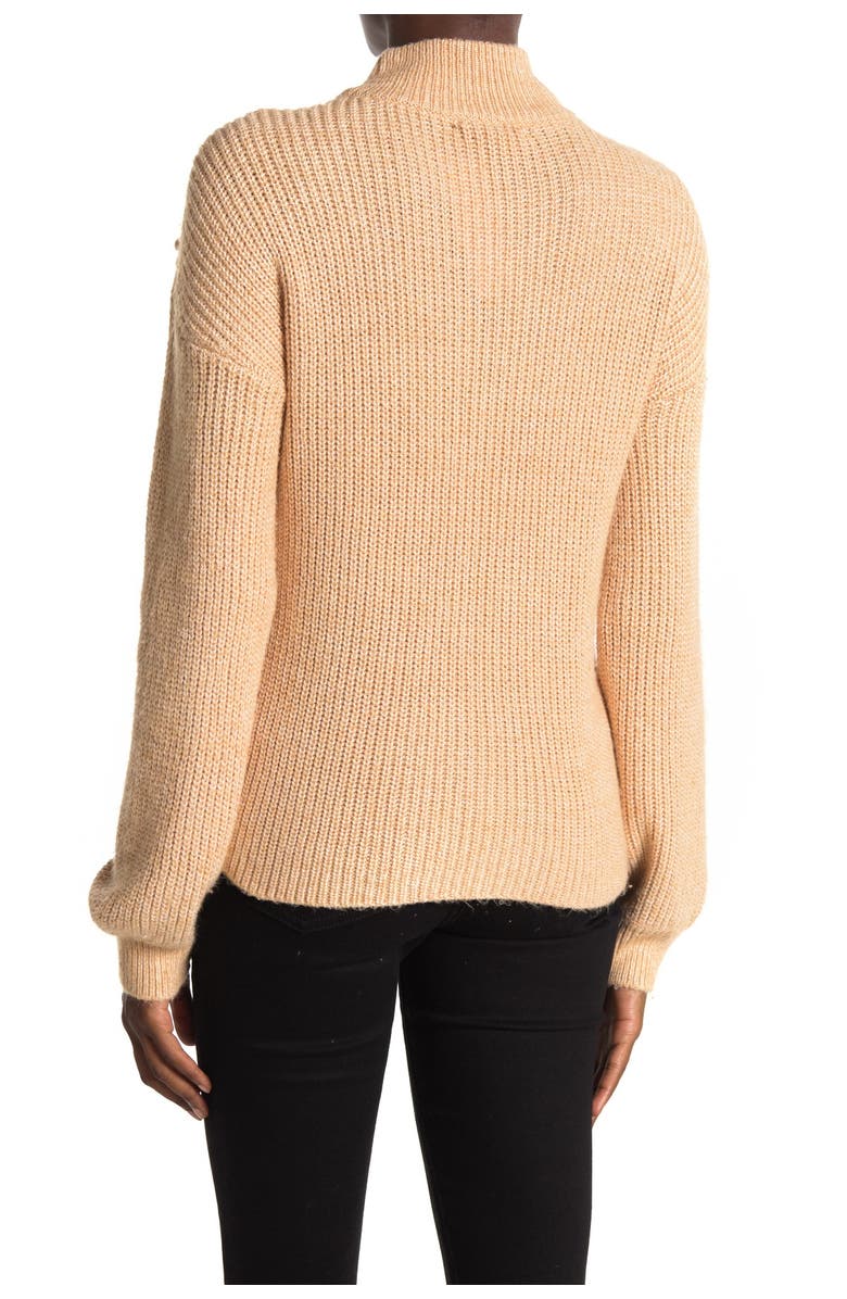 Design History Mock Neck Bobble Stitch Sweater, Alternate, color,
