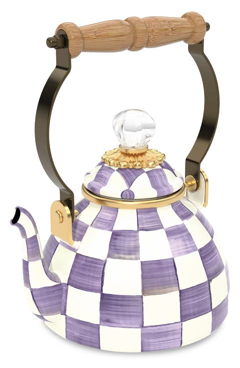 Violet Check 1 Quart Tea Kettle