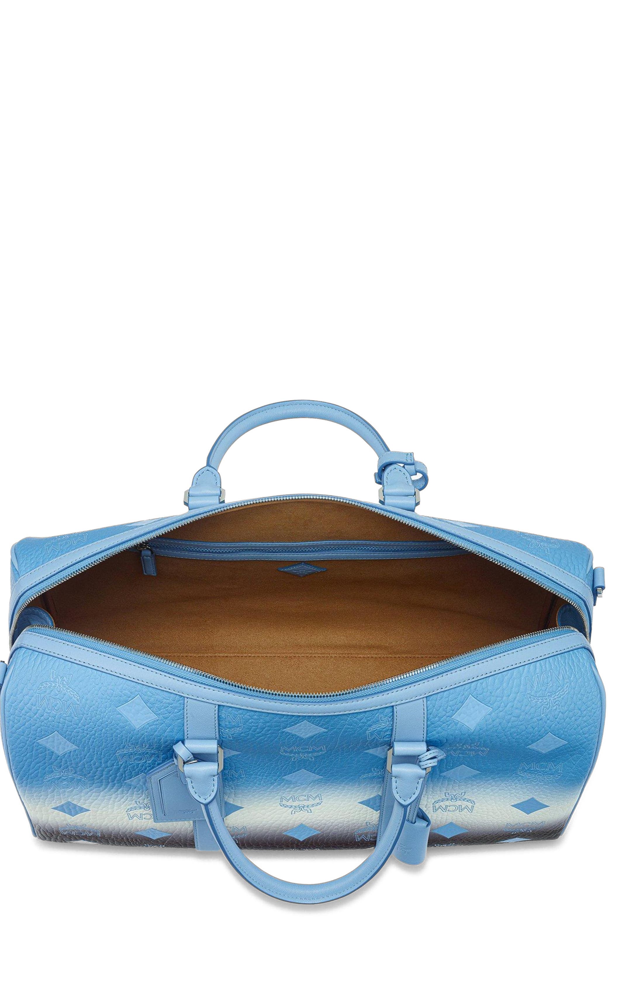 MCM Medium Ottomar Weekender Bag in Gradation Visetos, Alternate, color, Della Robbia Blue