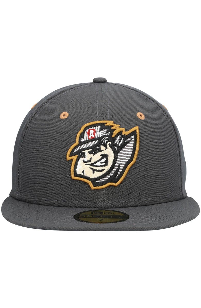 New Era Men's New Era Gray Altoona Curve Road Authentic Collection 59FIFTY Fitted Hat, Alternate, color,