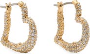 Kate Spade New York amour pavé heart huggie hoop earrings