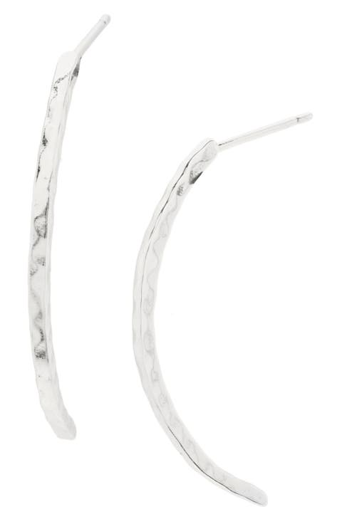 'Taner' Half Hoop Drop Earrings