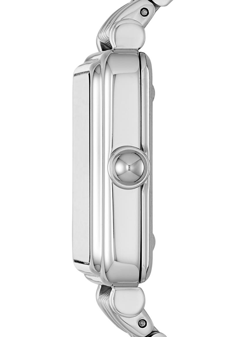 Square Vic Bracelet Watch, 30mm, Alternate, color, SILVER/ BLUE