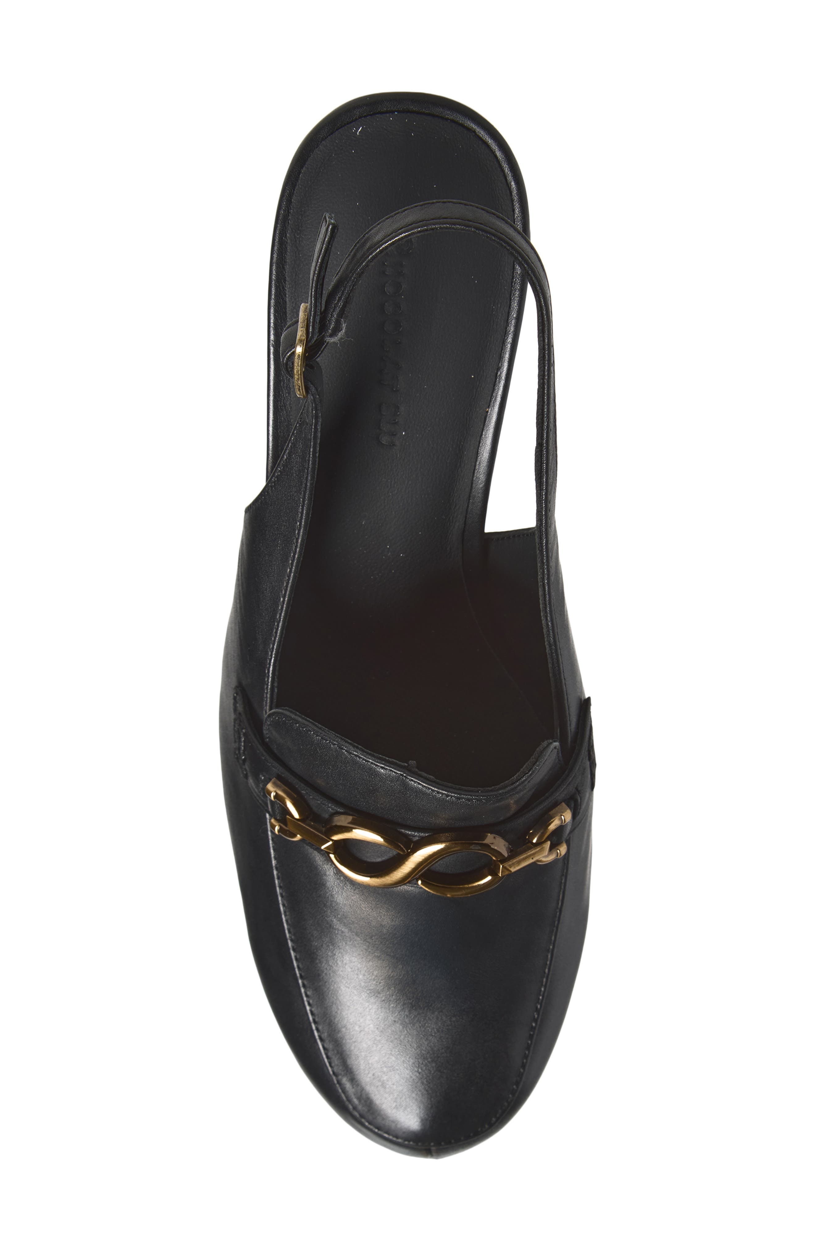 Indee Leather Slingback Pump, Alternate, color, BLACK LEATHER