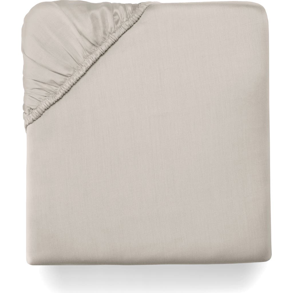 Sferra Carlotta Sateen Fitted Sheet In Taupe