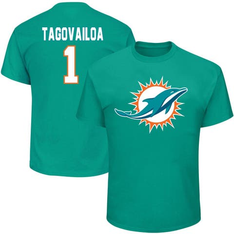 Men's Tua Tagovailoa Aqua Miami Dolphins Big & Tall Eligible Receiver III Name & Number T-Shirt