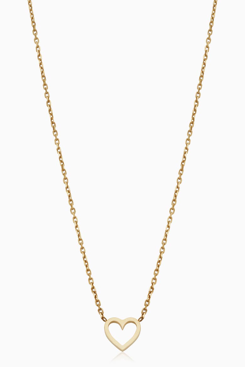 14K Yellow Gold Open Your Heart Pendant Necklace, Main, color, Yellow Gold