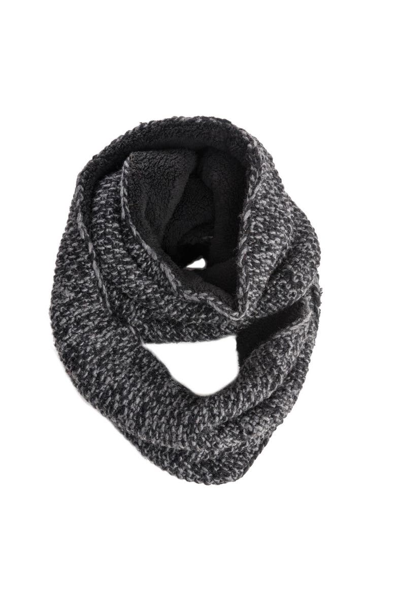 Nirvanna Designs Lined Infinity Scarf, Main, color, Black