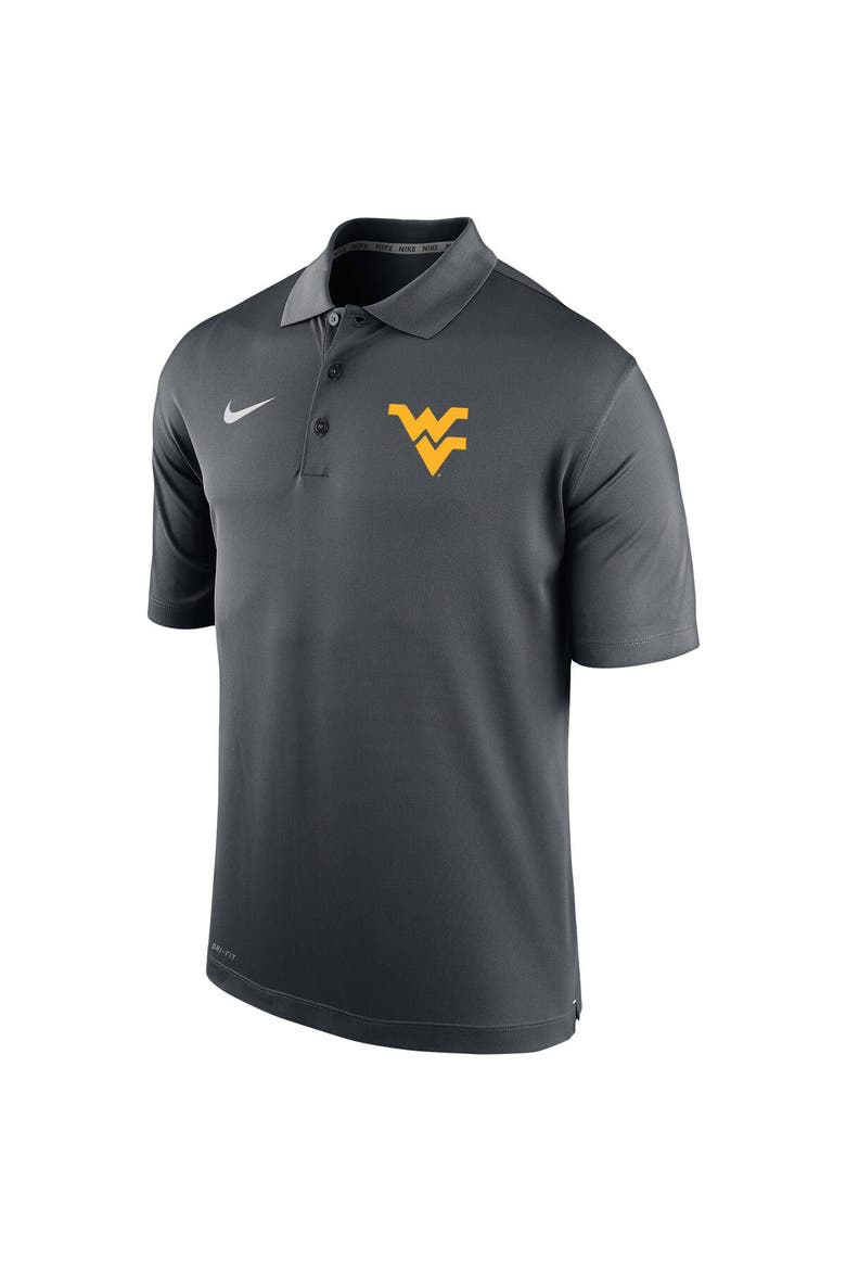 Men's Nike Anthracite West Virginia Mountaineers Big & Tall Primary Logo Varsity Performance Polo, Alternate, color, Anthracite