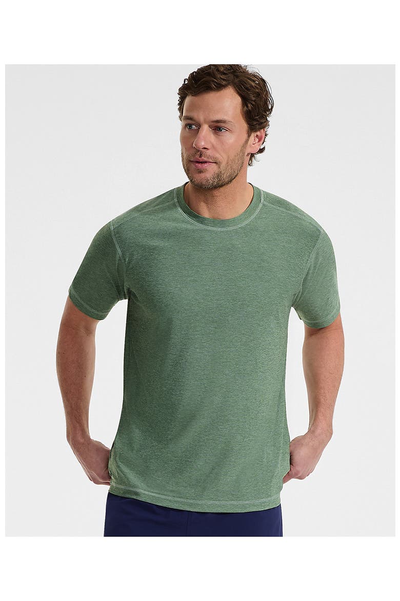 Short Sleeve Swim Tee Rash Guard, Alternate, color, Eucalyptus Heather