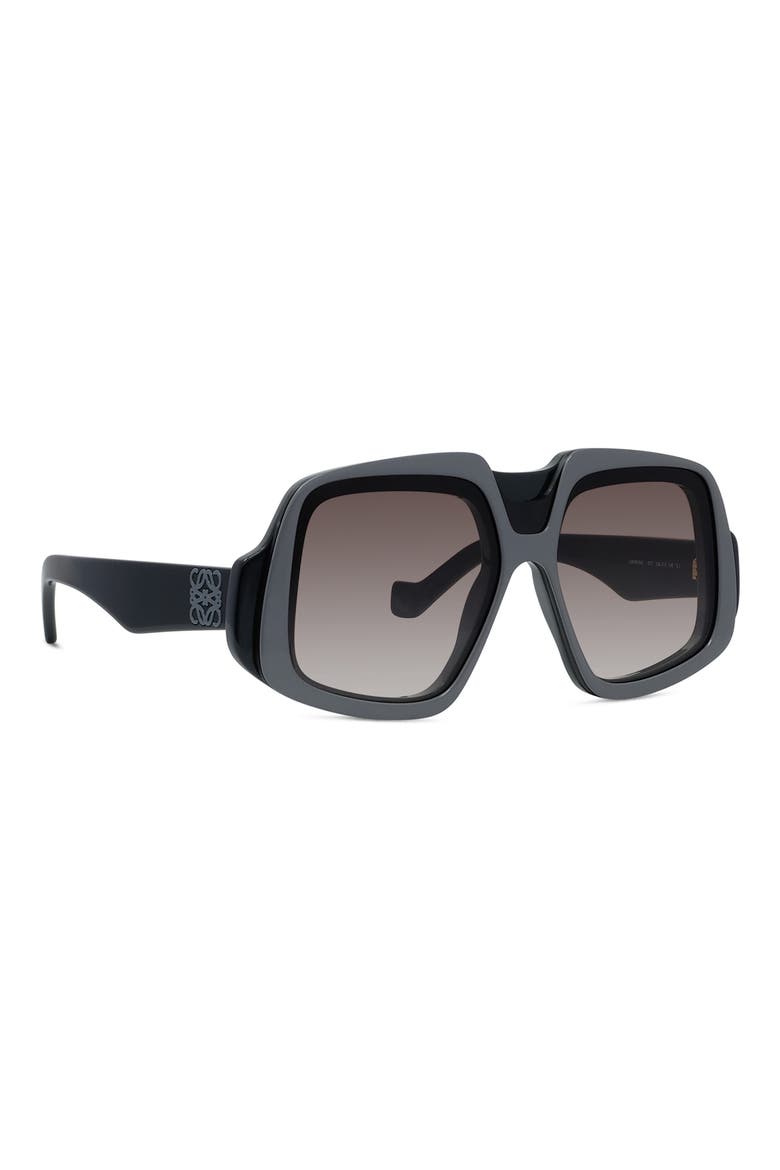 Anagram 61mm Gradient Geometric Sunglasses, Alternate, color, SBLK/BORDG