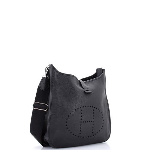 Pre-owned Hermes Hermes Evelyne Bag Gen Iii Clemence Gm In Black