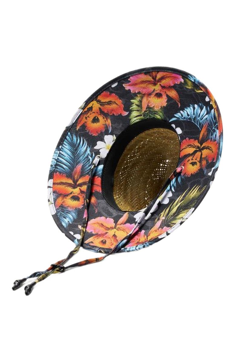 Hemlock Duke Little Kids Straw Lifeguard Hat, Alternate, color, Hawaiian Floral