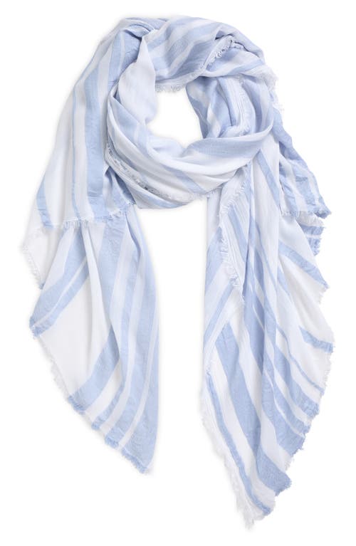 Nordstrom Sheer Stripe Pareo Wrap In Blue Thread