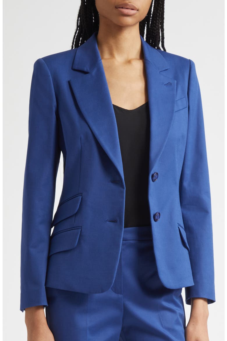 Cotton Couture Two-Button Blazer, Alternate, color, COBALT BLUE