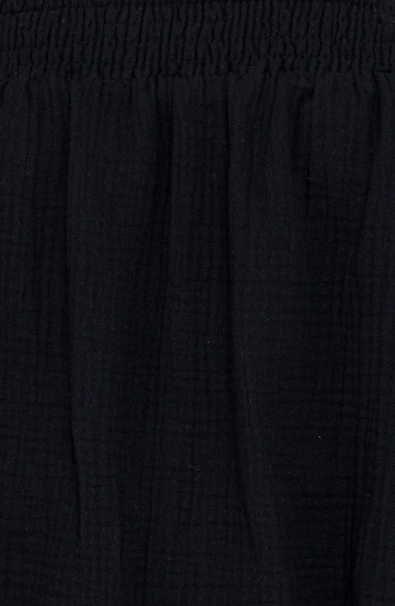 Petal & Pup Olivia Cotton Strapless Top & Wide Leg Pants Set, Alternate, color, Black