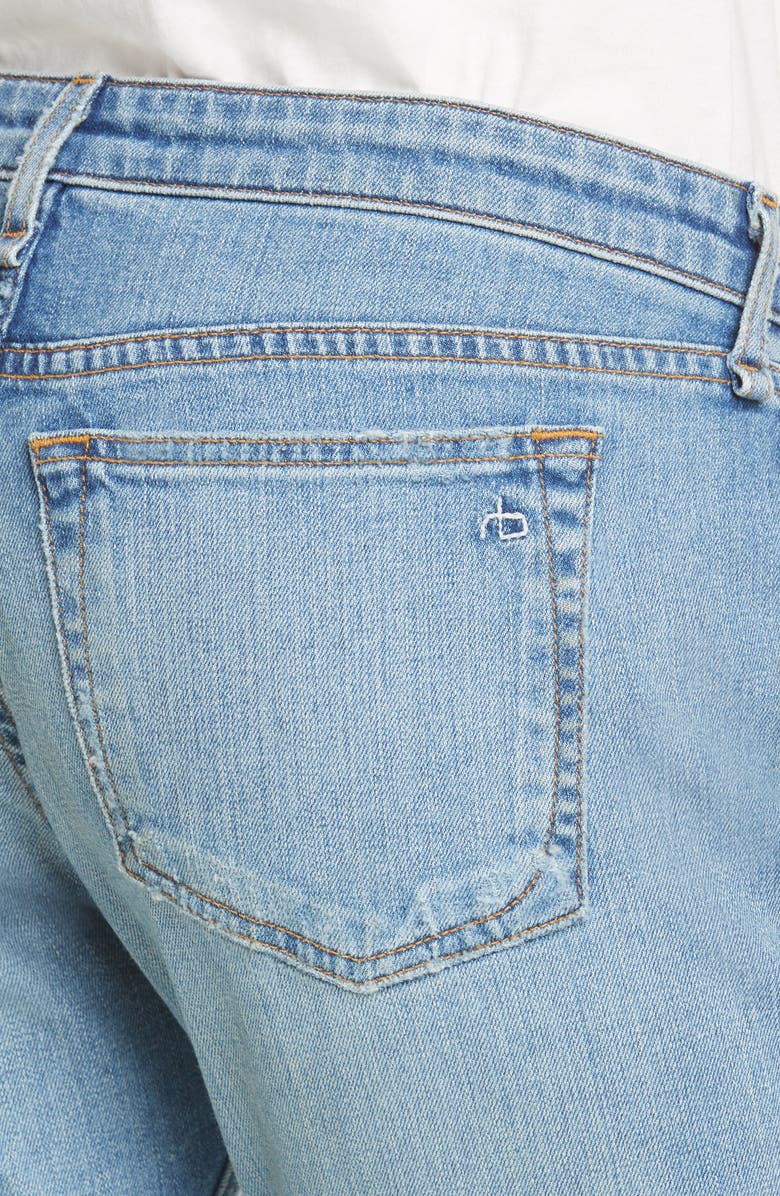 rag & bone Dre Ripped Ankle Slim Boyfriend Jeans, Alternate, color,
