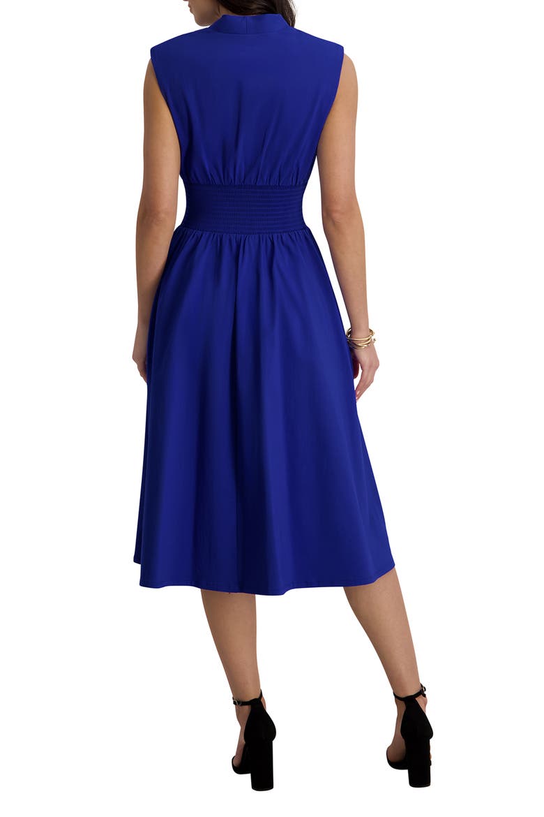 Zip Midi Dress, Alternate, color, COBALT
