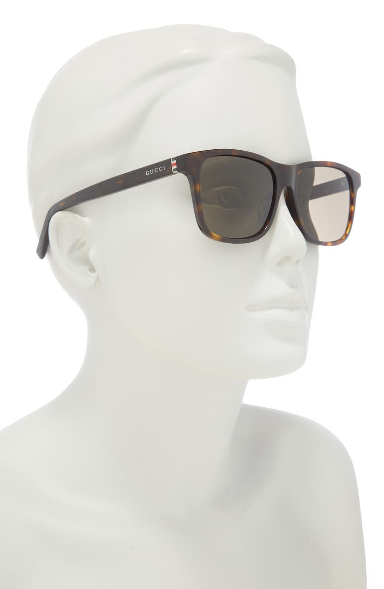 Gucci 54mm Rectangle Sunglasses, Alternate, color,