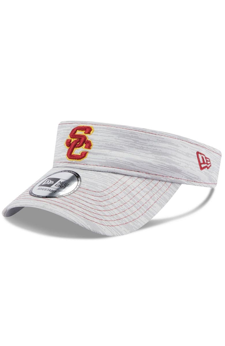New Era Men's New Era Gray USC Trojans Logo Adjustable Visor, Main, color, 