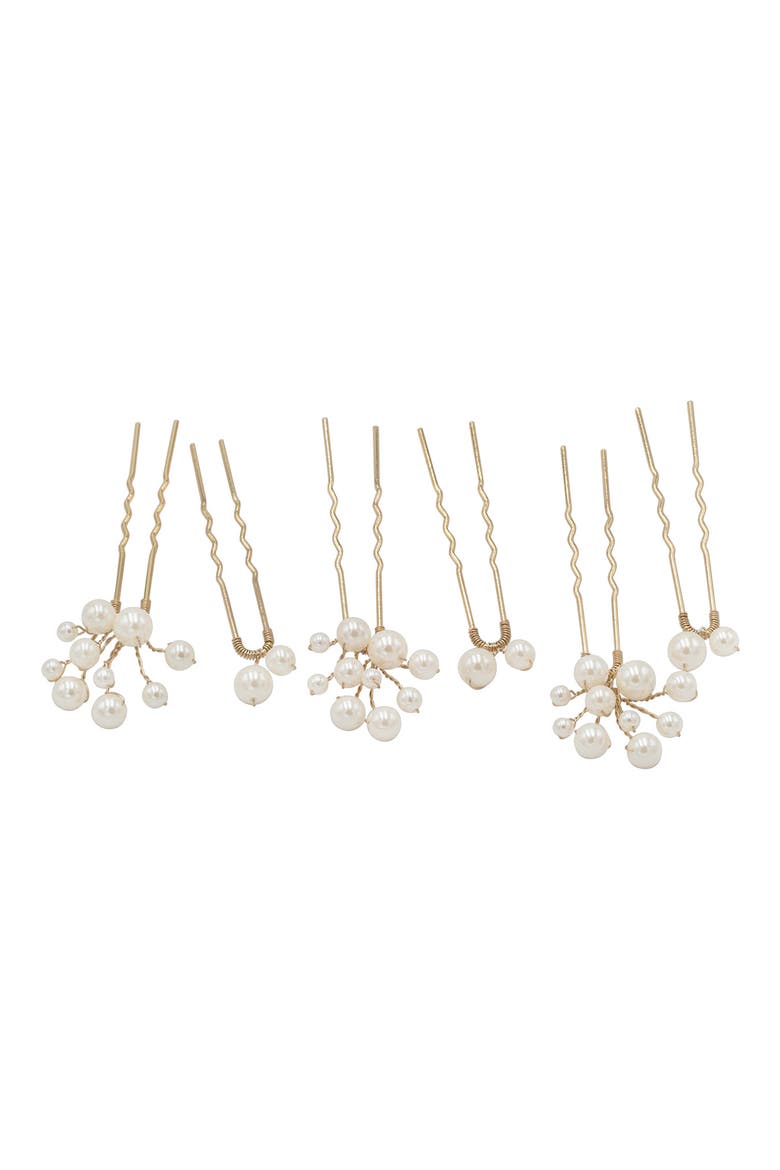 Wrenlee Set of 6 Hair Pins (Nordstrom Exclusive), Main, color, GOLD
