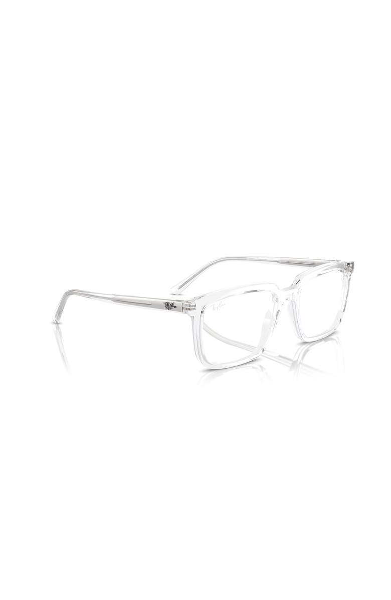 Ray-Ban 52mm Rectangle optical glasses, Alternate, color, Transparent