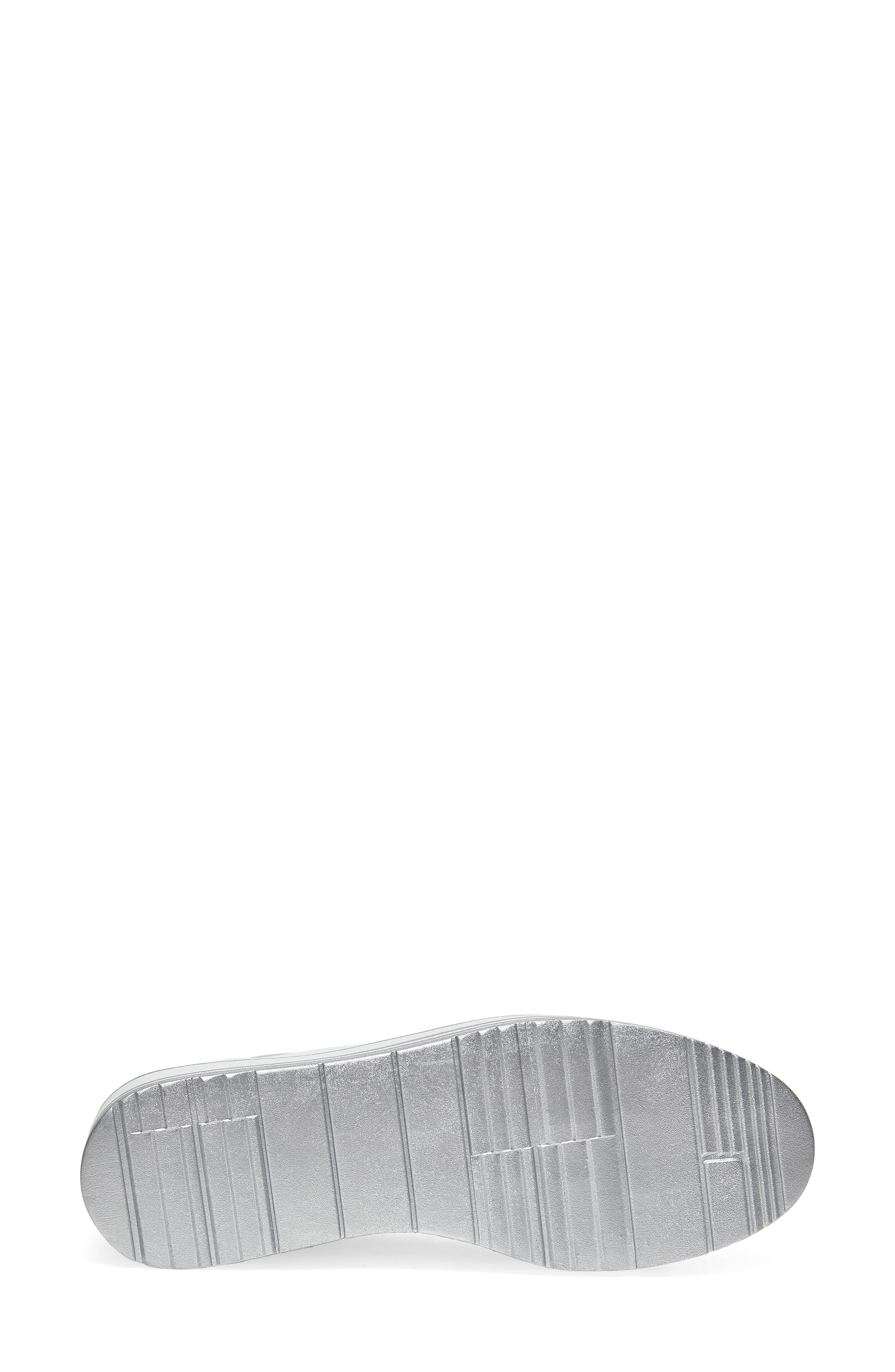 Siobhan Wedge Sneaker, Alternate, color, WHITE/ SILVER LEATHER