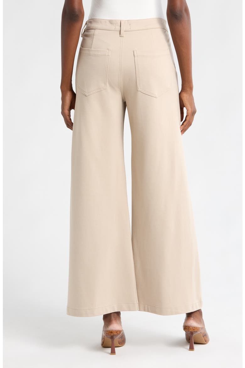 Meg High Waist Super Wide Leg Twill Pants, Alternate, color, STONE