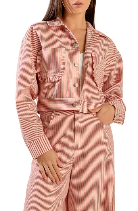 Striped Twill Jacket