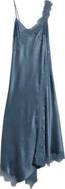Veronica Beard Vernon Satin & Lace Slipdress