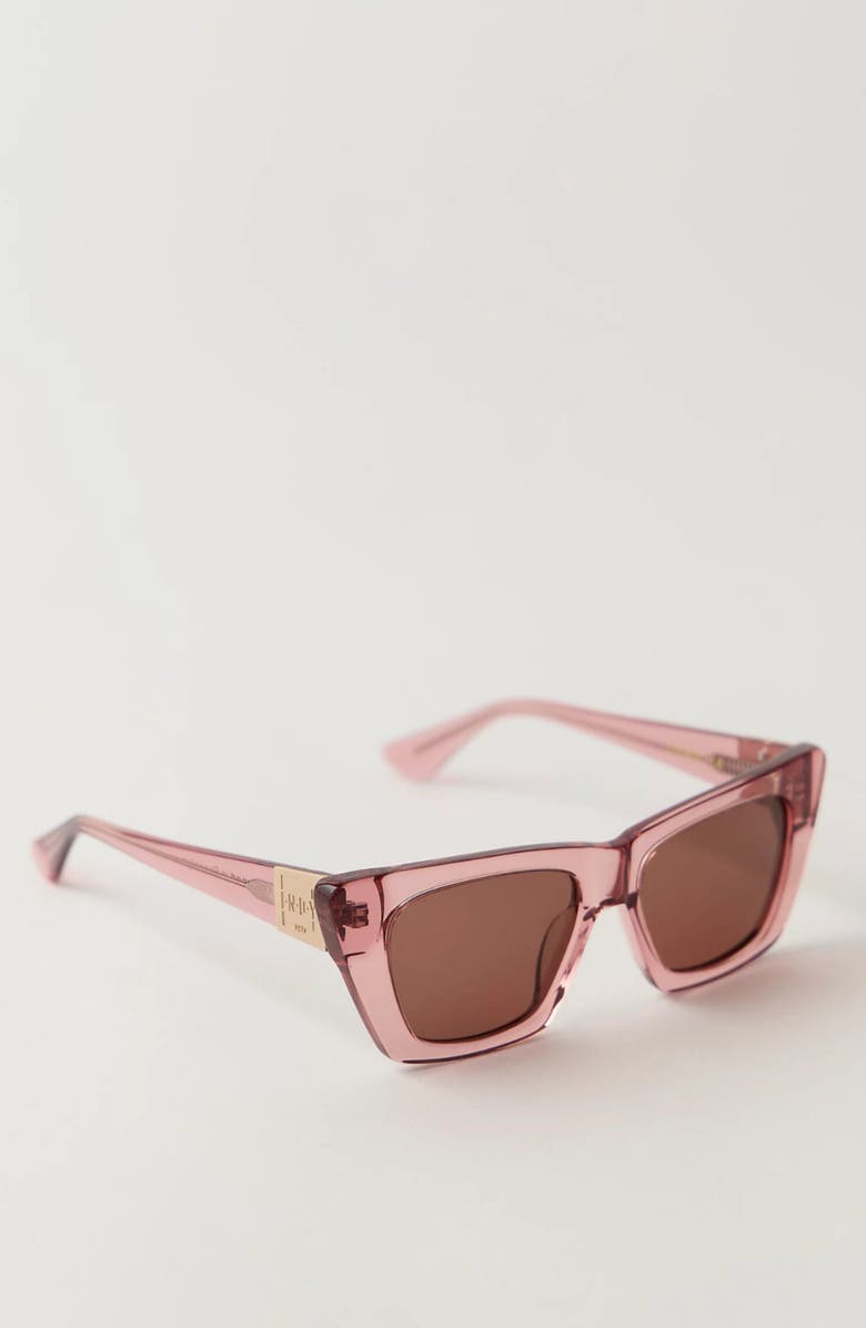 INDY Uptown Square Polarized Sunglasses, Alternate, color, Pink