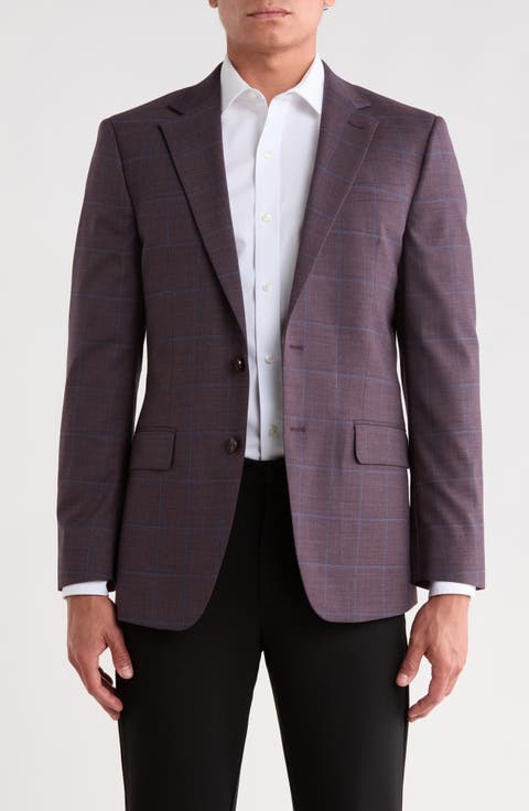Plaid Notch Lapel Suit Jacket