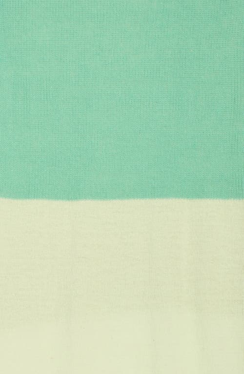 Portolano Colorblock Lambswool & Angora Blend Knit Scarf In Blue