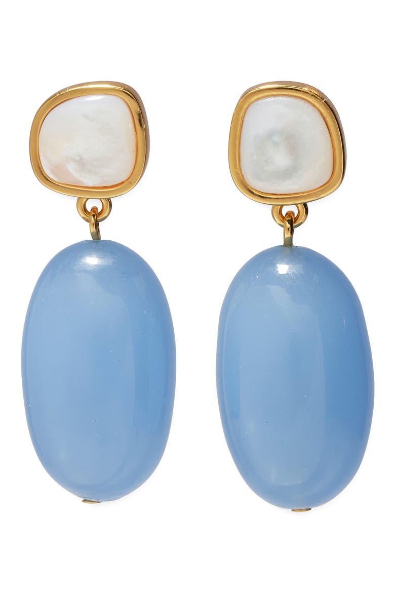 Big Sur Drop Earrings, Main, color, BLUE
