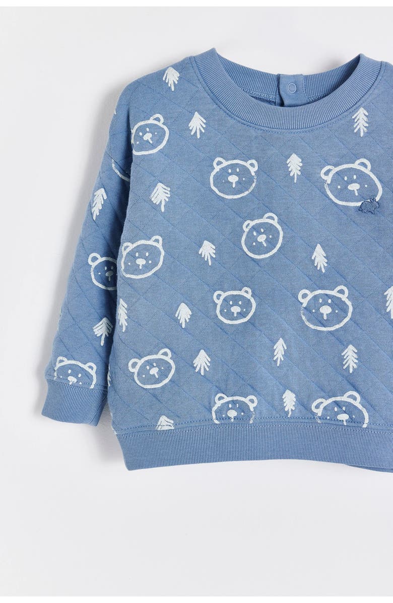 Babycottons Pat Blue Sweatshirt for Infant, Alternate, color, Pastel-Blue