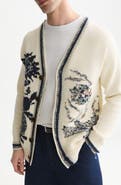 Scotch & Soda Intarsia Cotton Blend Cardigan