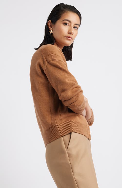 Nordstrom Merino Wool Cardigan In Tan Thrush
