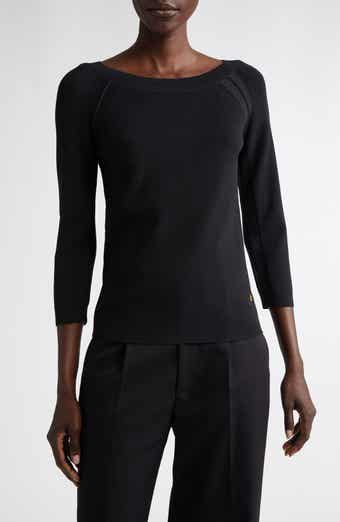 St. John Collection Interlock Knit Short Sleeve Sweater Nordstrom