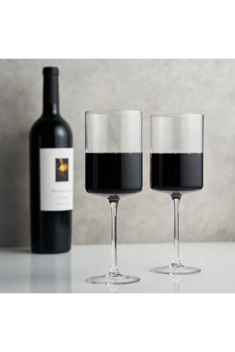 Laurel Crystal Red Wine Glasses Set of 2, Alternate, color, Clear